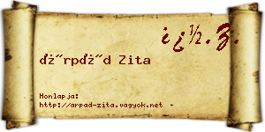 Árpád Zita névjegykártya